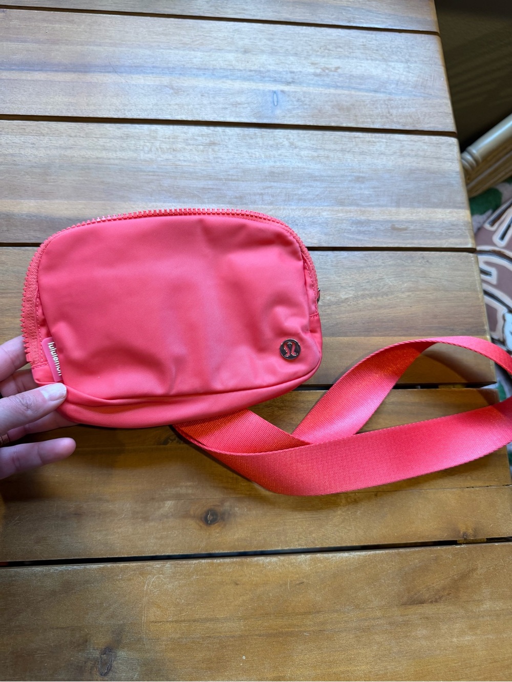 lululemon athletica Coral-Red Crossbody Pouch